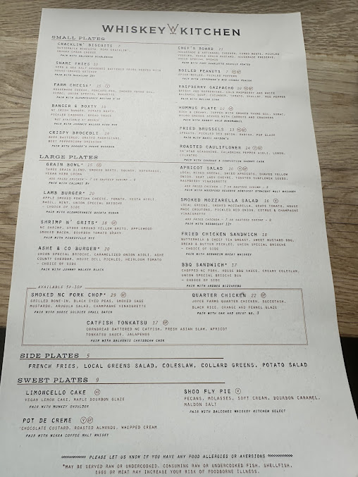 Menu Whiskey Kitchen - 22