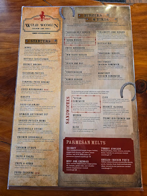 Menu Wild Women Saloon And Grill - 20
