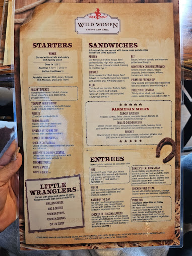 Menu Wild Women Saloon And Grill - 23