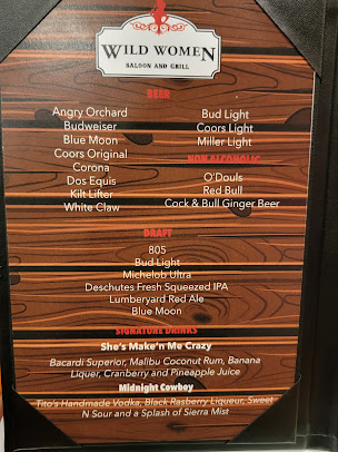 Menu Wild Women Saloon And Grill - 25