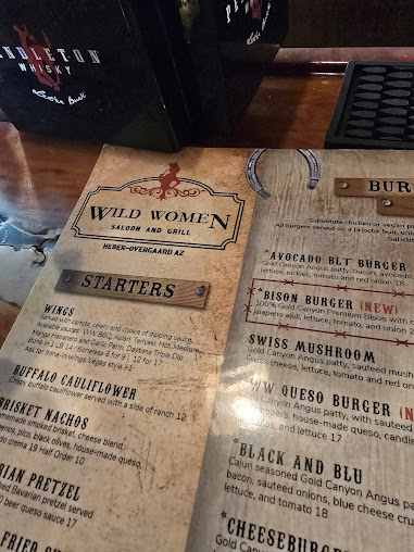 Menu Wild Women Saloon And Grill - 28