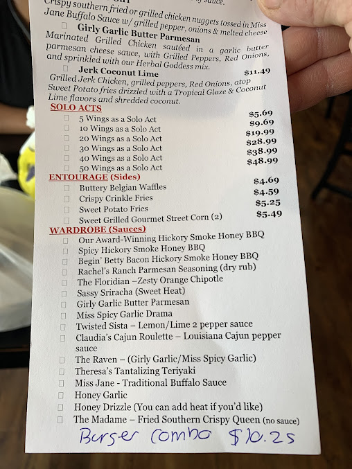 Menu Wing Diva - 25