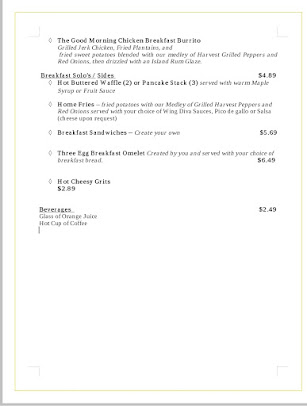 Menu Wing Diva - 26