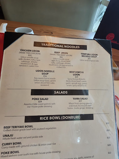 Menu Yama Sushi On The Lake - 24