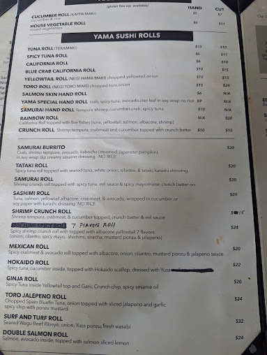 Menu Yama Sushi On The Lake - 28