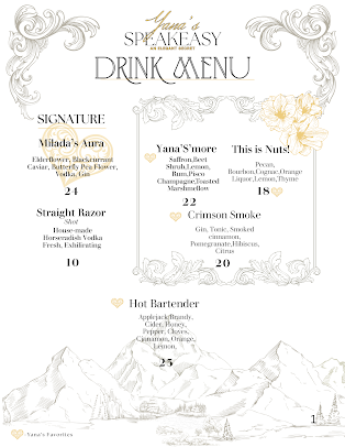 Menu Yana's Speakeasy - 24