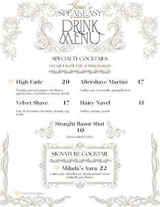 Menu Yana's Speakeasy - 26