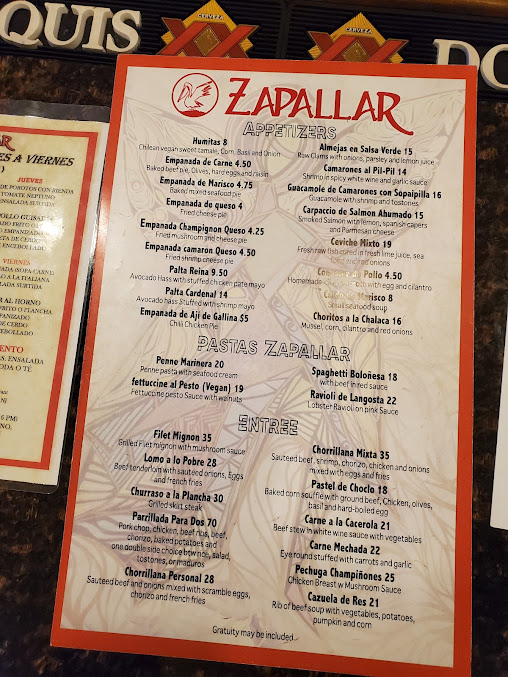Menu Zapallar Restaurant & Bakery - 21