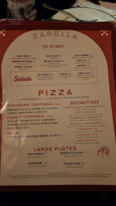 Menu Zarella Pizzeria & Taverna - 27