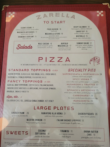 Menu Zarella Pizzeria & Taverna - 29