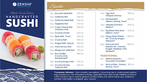Menu Zenshi Handcrafted Sushi - 10