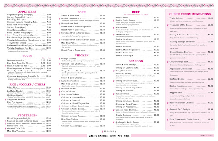 Menu Zheng Garden - 21