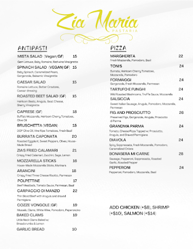 Menu Zia Maria Little Italy - 20
