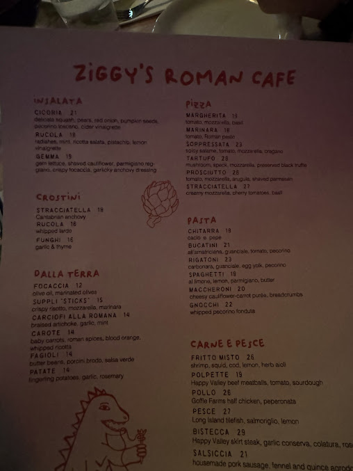 Menu Ziggy's Roman Cafe - 21
