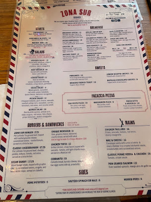 Menu Zona Sur Bar Bistro - 25