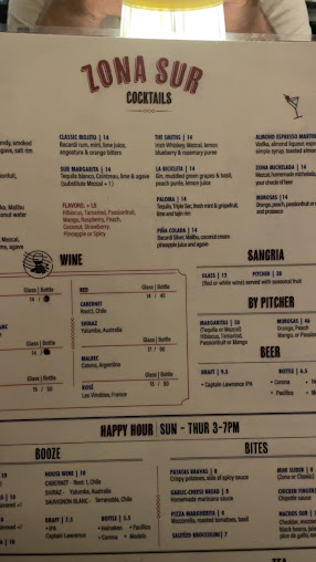 Menu Zona Sur Bar Bistro - 28